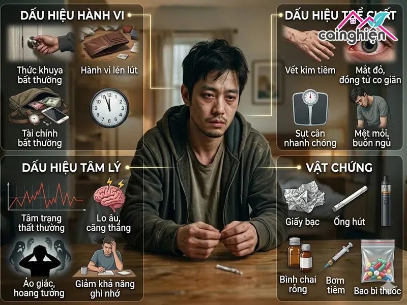 Những dấu hiệu nghiện ma túy chính xác cần biết sớm